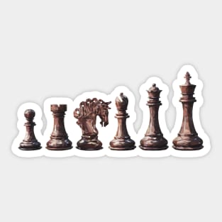 chess pieces triangulation art Sticker